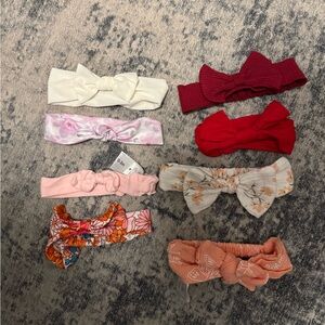 Set of 8 Baby girl bow headbands